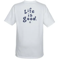Life is Good Garment-Dyed Tee - Screen - White - LIG