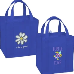 Life is Good Grocery Tote - Full Color - Daisy