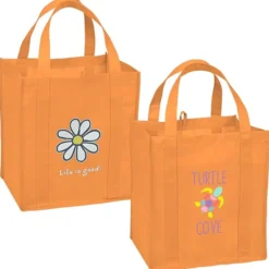 Life is Good Grocery Tote - Full Color - Daisy