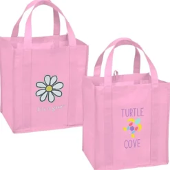 Life is Good Grocery Tote - Full Color - Daisy