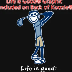 Life is Good Koozie® Can Cooler - Full Color - Golf