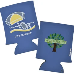 Life is Good Koozie® Can Cooler - Full Color - Beach Umbrella