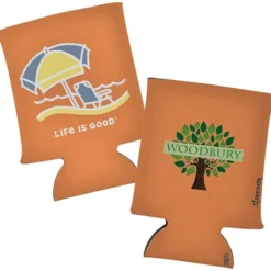 Life is Good Koozie® Can Cooler - Full Color - Beach Umbrella
