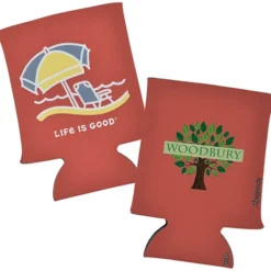 Life is Good Koozie® Can Cooler - Full Color - Beach Umbrella