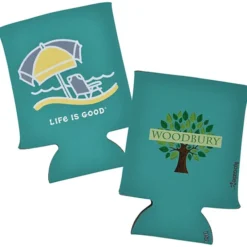 Life is Good Koozie® Can Cooler - Full Color - Beach Umbrella