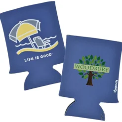 Life is Good Koozie® Can Cooler - Full Color - Beach Umbrella