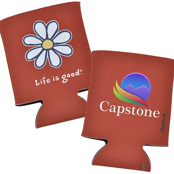 Life is Good Koozie® Can Cooler - Full Color - Daisy