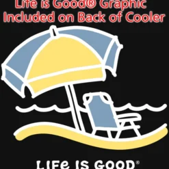 Life is Good Koozie® Party Cooler - Full Color - Beach Umbrella