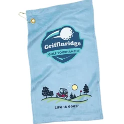 Life is Good Microfiber Velour Golf Towel