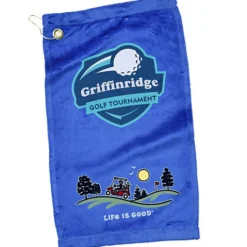 Life is Good Microfiber Velour Golf Towel