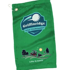 Life is Good Microfiber Velour Golf Towel