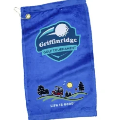 Life is Good Microfiber Velour Golf Towel