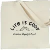 Life is Good Natural Cotton Sheeting Tote - Sun