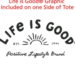 Life is Good Natural Cotton Sheeting Tote - Sun