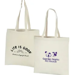 Life is Good Natural Cotton Sheeting Tote - Sun