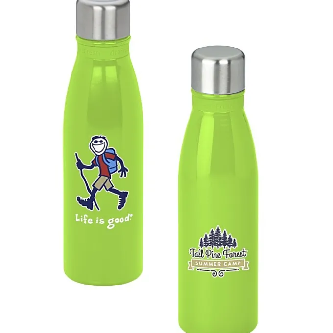 Life is Good Refresh Mayon Bottle – 18 oz - Full Color - Hiking Jake