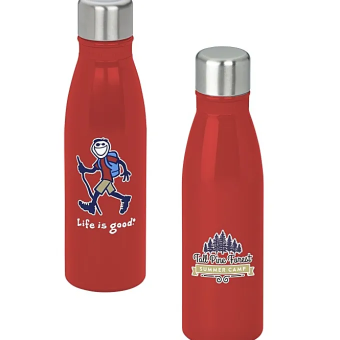 Life is Good Refresh Mayon Bottle – 18 oz - Full Color - Hiking Jake