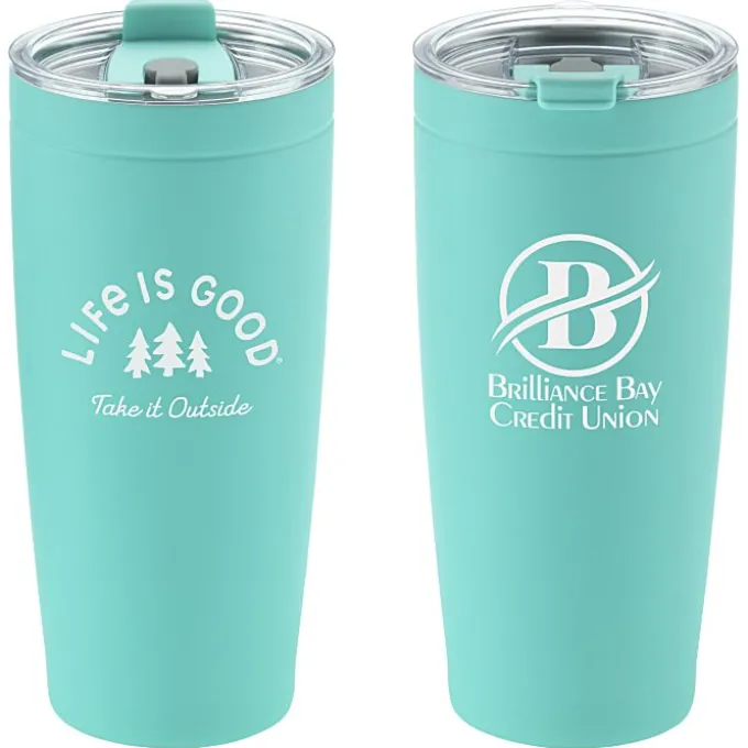 Life is Good Vacuum Tumbler - 20 oz - Outside