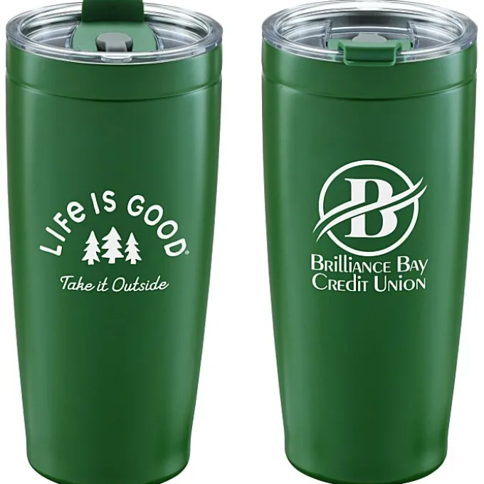 Life is Good Vacuum Tumbler - 20 oz - Outside
