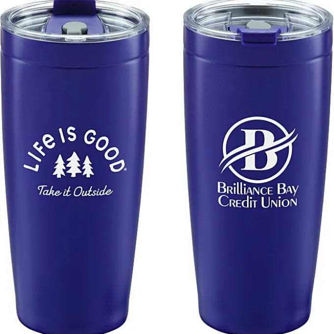 Life is Good Vacuum Tumbler - 20 oz - Outside