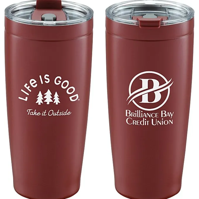 Life is Good Vacuum Tumbler - 20 oz - Outside