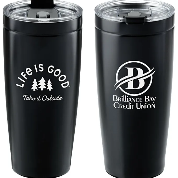 Life is Good Vacuum Tumbler - 20 oz - Outside