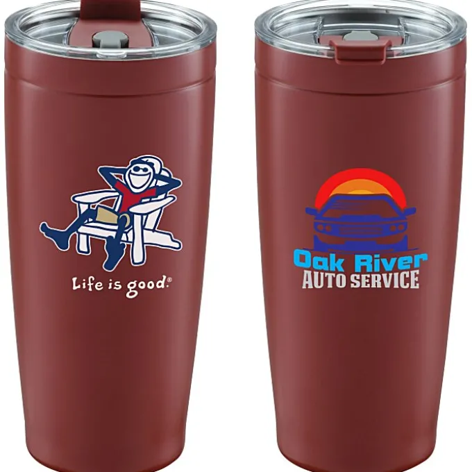 Life is Good Vacuum Tumbler - 20 oz - Full Color - Adirondack