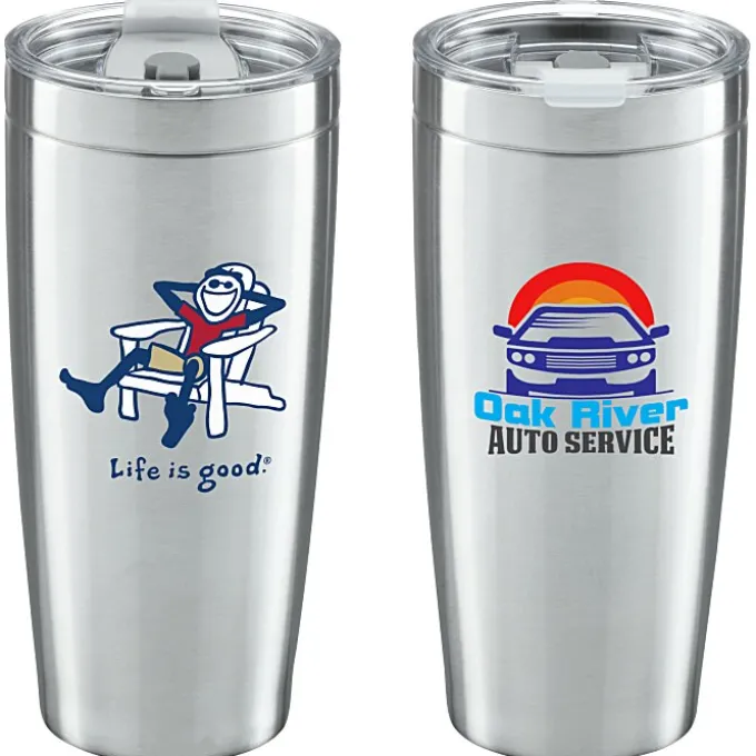 Life is Good Vacuum Tumbler - 20 oz - Full Color - Adirondack