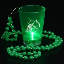 Light-Up Shot Glass on Beaded Necklace - 2 oz. - 24 hr