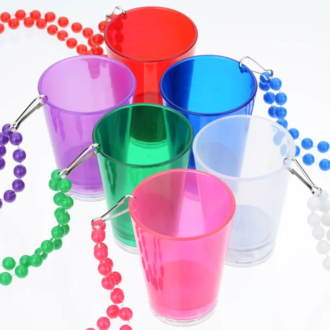 Light-Up Shot Glass on Beaded Necklace - 2 oz. - 24 hr