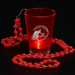Light-Up Shot Glass on Beaded Necklace - 2 oz