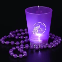 Light-Up Shot Glass on Beaded Necklace - 2 oz