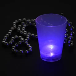Light-up Shot Glass on Beaded Necklace - 2 oz. - Multi - 24 hr