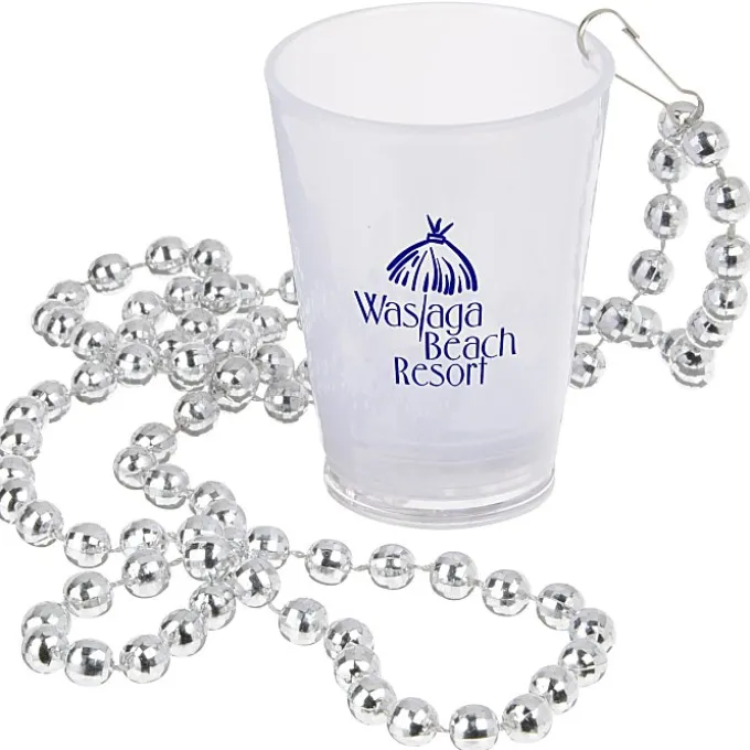 Light-up Shot Glass on Beaded Necklace - 2 oz. - Multi - 24 hr