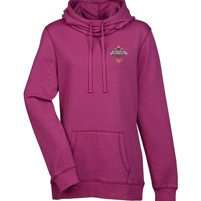 Lightweight Heathered Fleece Hoodie - Ladies' - Embroidered