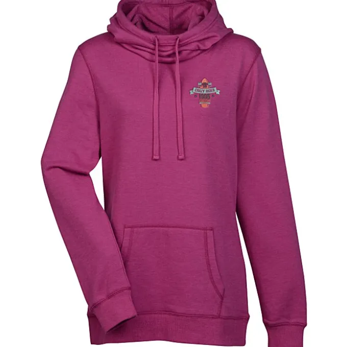 Lightweight Heathered Fleece Hoodie - Ladies' - Embroidered