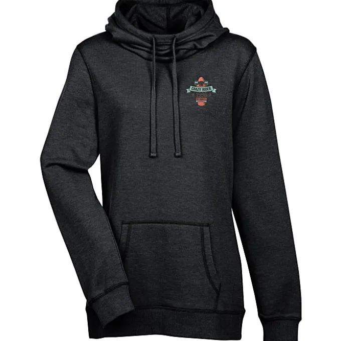 Lightweight Heathered Fleece Hoodie - Ladies' - Embroidered