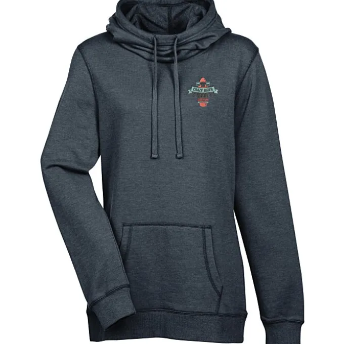 Lightweight Heathered Fleece Hoodie - Ladies' - Embroidered