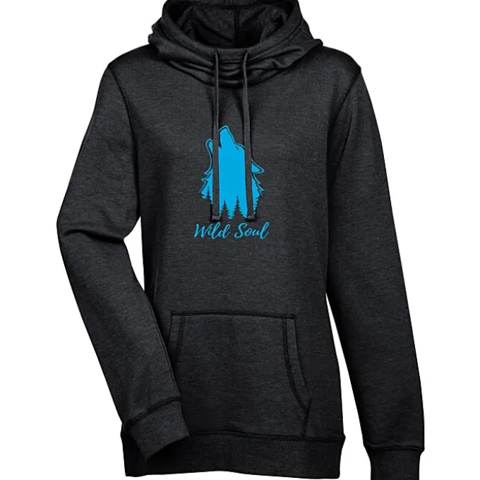 Lightweight Heathered Fleece Hoodie - Ladies' - Screen