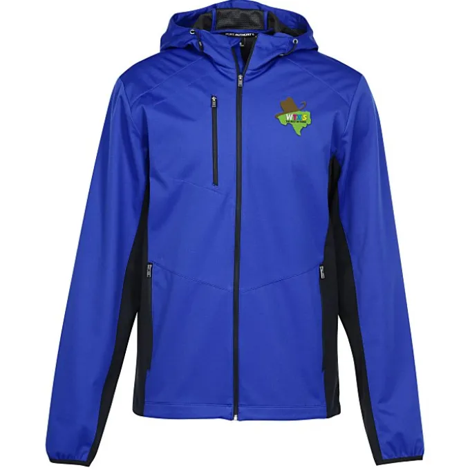 Lightweight Hooded Colorblock Soft Shell Jacket - Men's