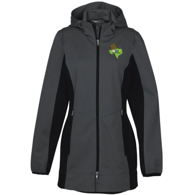 Lightweight Hooded Colorblock Soft Shell Jacket - Ladies'