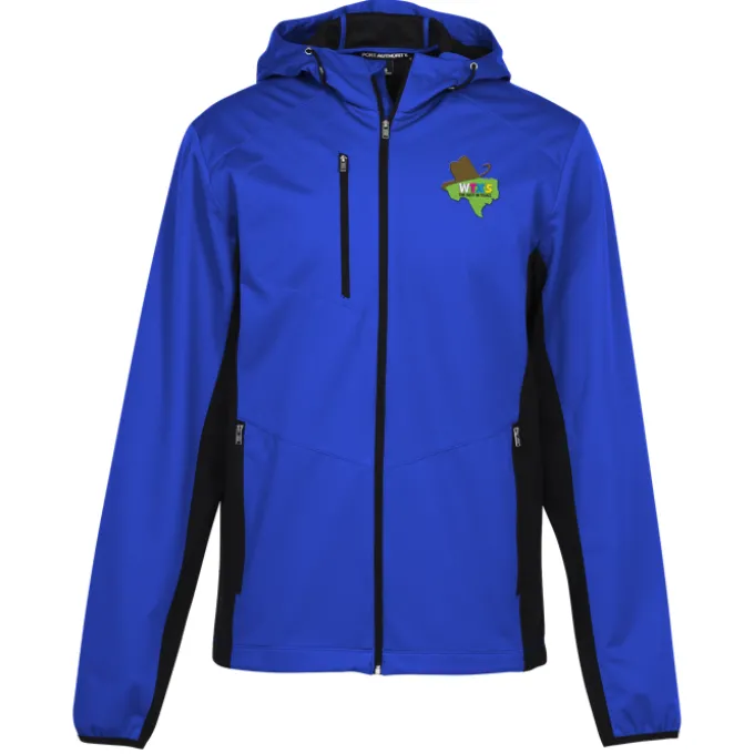 Lightweight Hooded Colorblock Soft Shell Jacket - Men's - 24 hr
