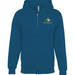 Lightweight 7-oz Fleece Full-Zip Hoodie - Embroidered