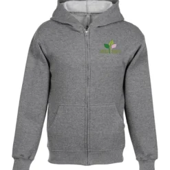 Lightweight 7-oz Fleece Full-Zip Hoodie - Embroidered