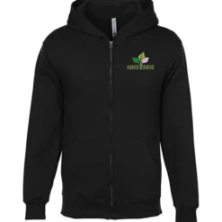 Lightweight 7-oz Fleece Full-Zip Hoodie - Embroidered