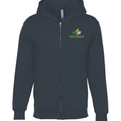 Lightweight 7-oz Fleece Full-Zip Hoodie - Embroidered