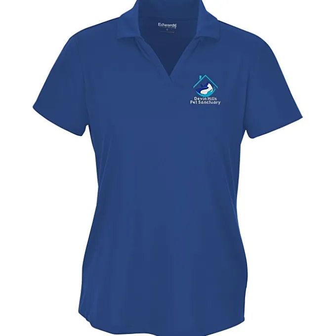 Lightweight Performance Split V-Neck Polo - Ladies'