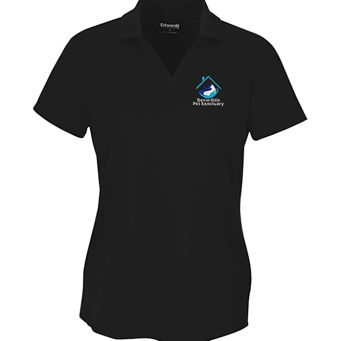 Lightweight Performance Split V-Neck Polo - Ladies'