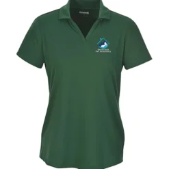Lightweight Performance Split V-Neck Polo - Ladies'