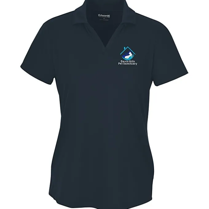 Lightweight Performance Split V-Neck Polo - Ladies'
